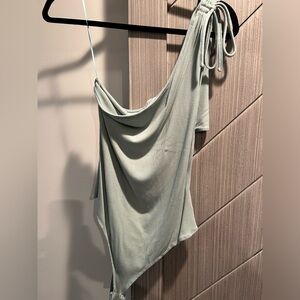 Blue bodysuit with back cutout